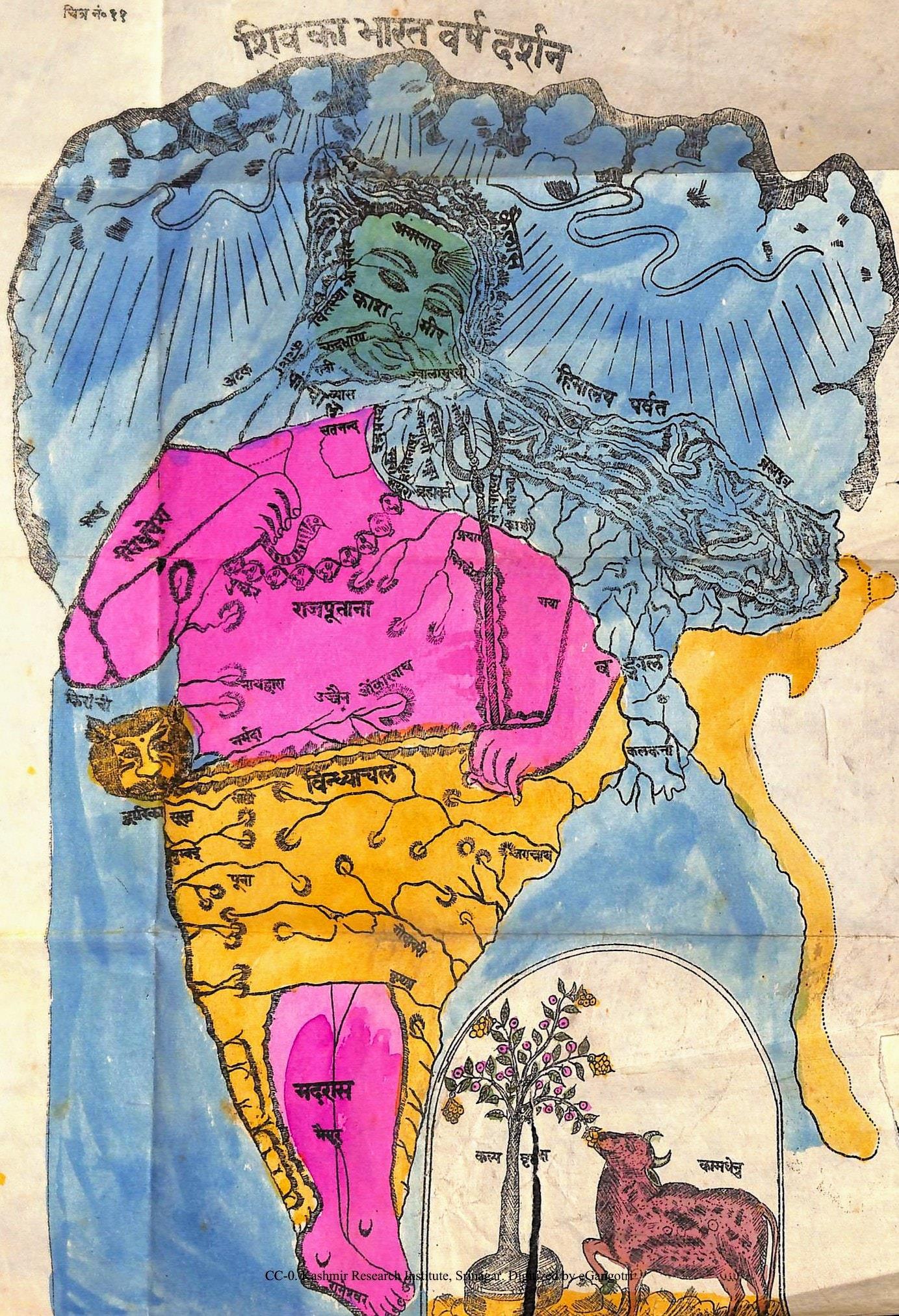shiva in india map